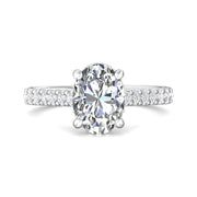 FlyerFit Micropave 14K White Gold Engagement Ring