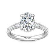 FlyerFit Micropave 14K White Gold Engagement Ring