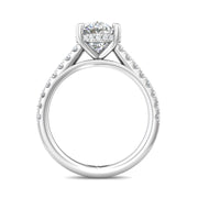 FlyerFit Micropave 14K White Gold Engagement Ring