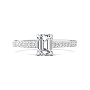 FlyerFit Micropave 14K White Gold Engagement Ring