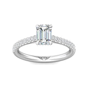 FlyerFit Micropave 14K White Gold Engagement Ring