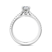 FlyerFit Micropave 14K White Gold Engagement Ring