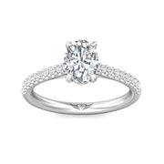 FlyerFit Micropave 14K White Gold Engagement Ring