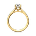 FlyerFit Micropave 14K Yellow Gold Engagement Ring