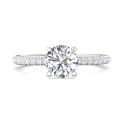 FlyerFit Micropave 14K White Gold Engagement Ring