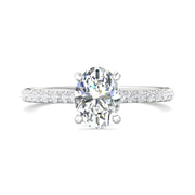 FlyerFit Micropave 14K White Gold Engagement Ring