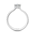 FlyerFit Micropave 14K White Gold Engagement Ring