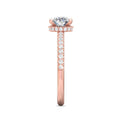 FlyerFit Micropave 14K Pink Gold Engagement Ring