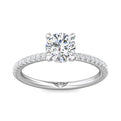 FlyerFit Micropave 18K White Gold Engagement Ring