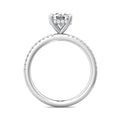 FlyerFit Micropave 18K White Gold Engagement Ring