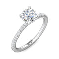 FlyerFit Micropave 18K White Gold Engagement Ring