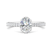 FlyerFit Micropave 14K White Gold Engagement Ring