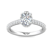 FlyerFit Micropave 14K White Gold Engagement Ring