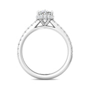 FlyerFit Micropave 14K White Gold Engagement Ring