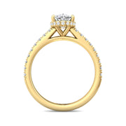 FlyerFit Micropave 14K Yellow Gold Engagement Ring