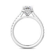 FlyerFit Micropave 14K White Gold Engagement Ring