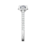 FlyerFit Micropave 14K White Gold Engagement Ring