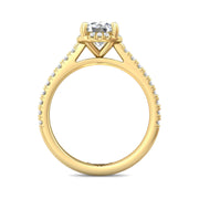 FlyerFit Micropave 14K Yellow Gold Engagement Ring