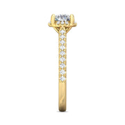 FlyerFit Micropave 14K Yellow Gold Engagement Ring