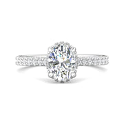 FlyerFit Micropave 14K White Gold Engagement Ring