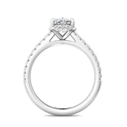 FlyerFit Micropave 14K White Gold Engagement Ring