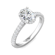 FlyerFit Micropave 14K White Gold Engagement Ring