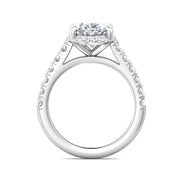 FlyerFit Micropave 14K White Gold Engagement Ring