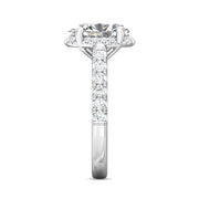 FlyerFit Micropave 14K White Gold Engagement Ring