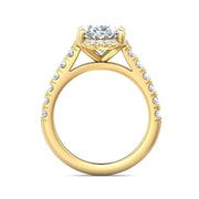 FlyerFit Micropave 14K Yellow Gold Engagement Ring