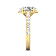 FlyerFit Micropave 14K Yellow Gold Engagement Ring