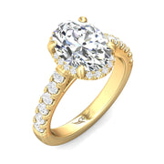 FlyerFit Micropave 14K Yellow Gold Engagement Ring