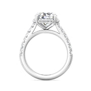 FlyerFit Micropave 14K White Gold Engagement Ring