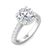 FlyerFit Micropave 14K White Gold Engagement Ring