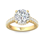 FlyerFit Micropave 14K Yellow Gold Engagement Ring