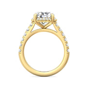 FlyerFit Micropave 14K Yellow Gold Engagement Ring