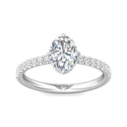 FlyerFit Micropave 14K White Gold Engagement Ring