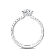 FlyerFit Micropave 18K White Gold Engagement Ring