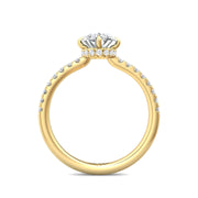 FlyerFit Micropave 18K Yellow Gold Engagement Ring