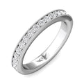 FlyerFit Micropave 18K White Gold Wedding Band