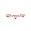 FlyerFit Micropave 14K Pink Gold Wedding Band