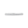 FlyerFit Micropave 18K White Gold Wedding Band