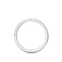 FlyerFit Micropave 18K White Gold Wedding Band