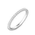 FlyerFit Micropave 18K White Gold Wedding Band