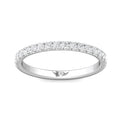 FlyerFit Micropave 18K White Gold Wedding Band