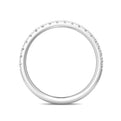 FlyerFit Micropave 18K White Gold Wedding Band