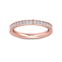 FlyerFit Micropave 18K Pink Gold Wedding Band