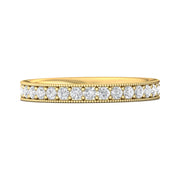 FlyerFit Micropave 14K Yellow Gold Wedding Band