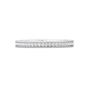 FlyerFit Micropave 18K White Gold Wedding Band