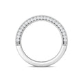 FlyerFit Micropave 18K White Gold Wedding Band