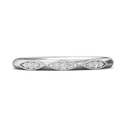 FlyerFit Micropave 14K White Gold Wedding Band